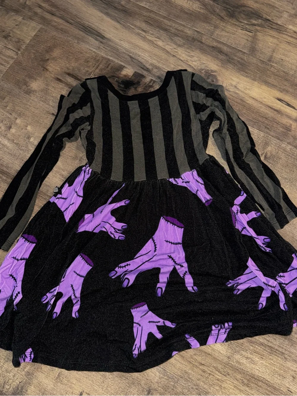 Twisted Lily Onyx Lore Wednesday Addams Thing Hands Twirl Dress Toddler 3T